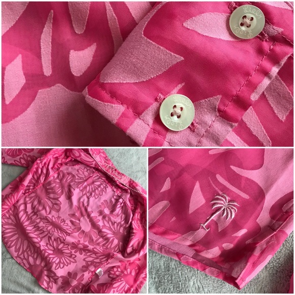 Lilly Pulitzer Eliot Resort Pink Floral Button Top - Picture 4 of 8